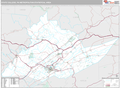 State College Metro Area Digital Map Premium Style